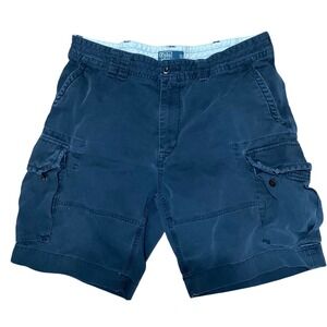 Polo Ralph Lauren Classic Polo Chino Cargo Shorts Navy Blue Mens 38 Preppy